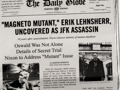 Portada del periódico sobre Magneto y Kennedy