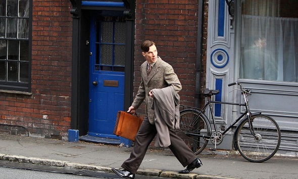 Benedict Cumberbatch en el rodaje de 'The imitation game'