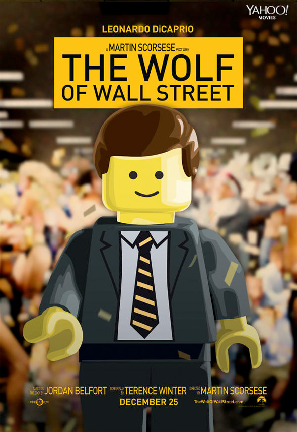 Póster de Lego para 'El lobo de Wall Street'