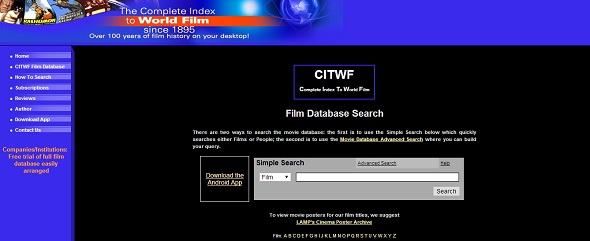 CITWF Film Database