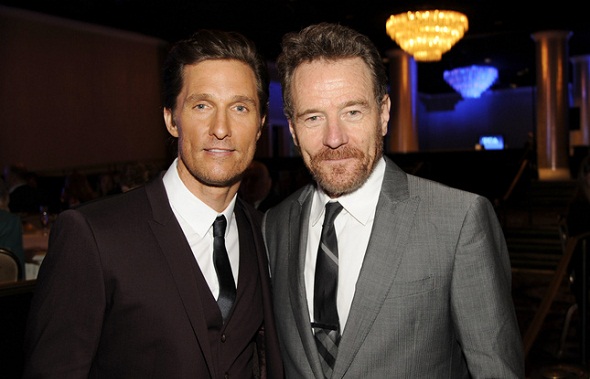 Matthew McConaughey y Bryan Cranston, dos de los triunfadores de la noche