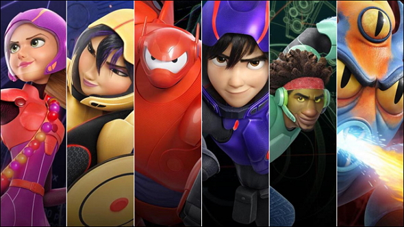 Los personajes principales de 6 Héroes (Big Hero 6)