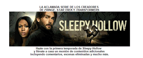 La primera temporada de la serie Sleepy Hollow, ya disponible para el formato doméstico