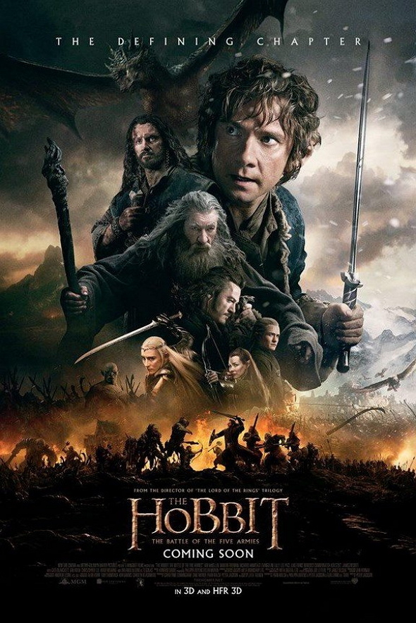 Póster de El Hobbit: la batalla de los cinco ejércitos (The Hobbit: the battle of the five armies)