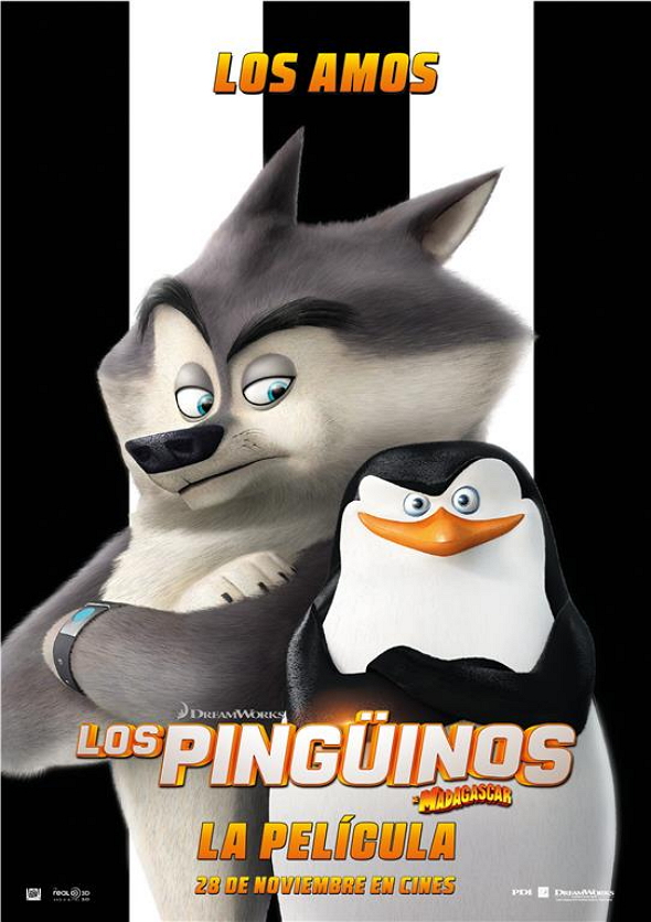 Póster de personajes de Los Pingüinos de Madagascar
