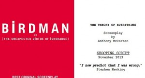 'Birdman' y 'La teoría del todo', dos guiones favoritos para el Oscar