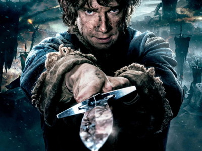 Póster en español de El Hobbit La batalla de los cinco ejércitos
