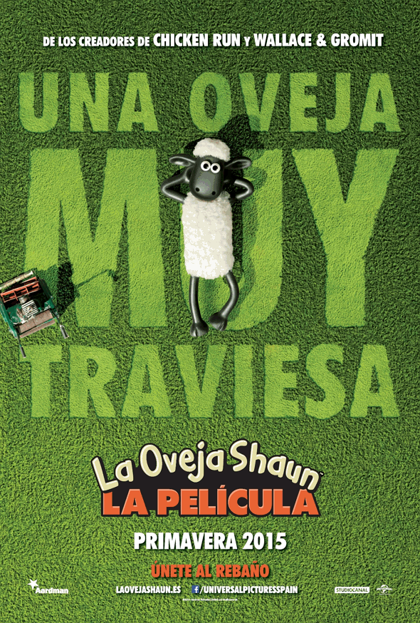 Póster en español de La oveja Shaun: la película (Shaun the Sheep)