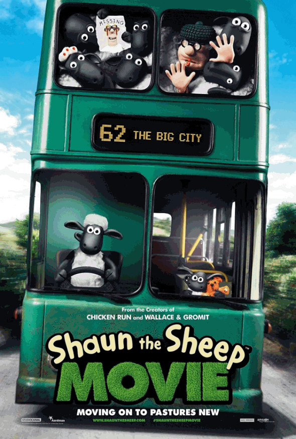 Póster en inglés de La oveja Shaun: la película (Shaun the Sheep)