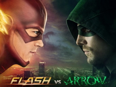 Imagen promocional del crossover The Flash VS Arrow