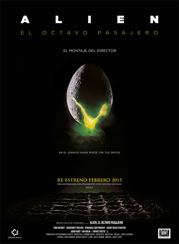 Póster de 'Alien, El Octavo Pasajero' Re-estreno 2015