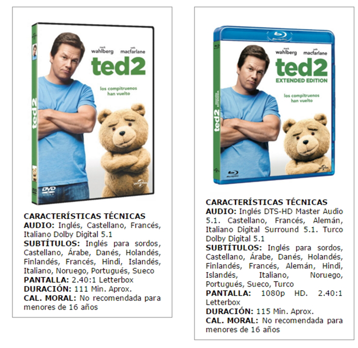 Ted 2 en Bluray y DVD