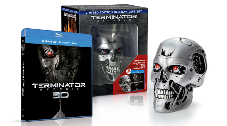 TERMINATOR GÉNESIS estará disponible en Blu-ray™3D, Blu-ray™ y DVD. Además se lanza una edición especial que incluye una endo-calavera.