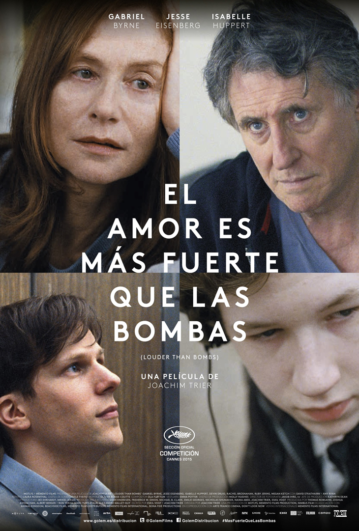 Cartel de ‘El amor es más fuerte que las bombas’ lo último de Joachim Trier con Gabriel Byrne