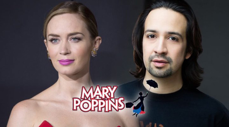 Emily Blunt y Lin Manuel Miranda Mary Poppins 2