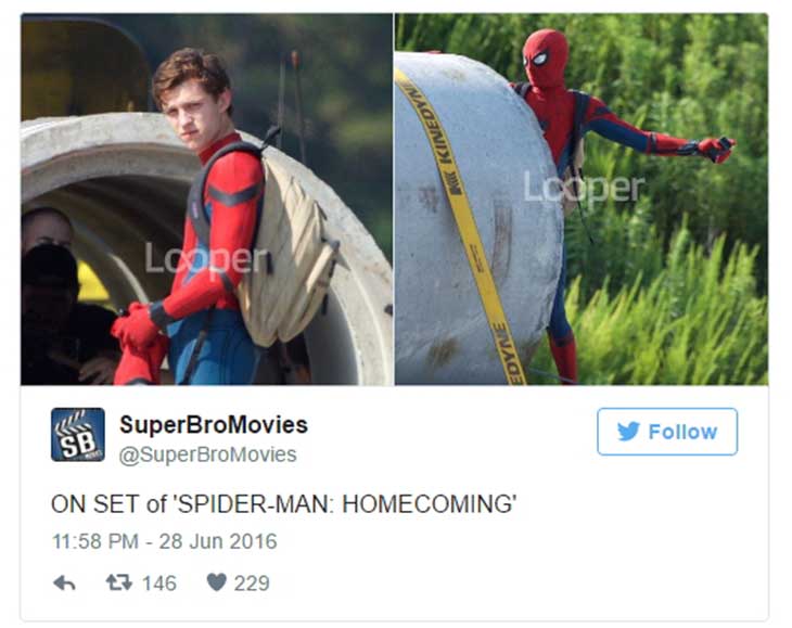 El traje de Spider Man en Spider-Man: Homecoming