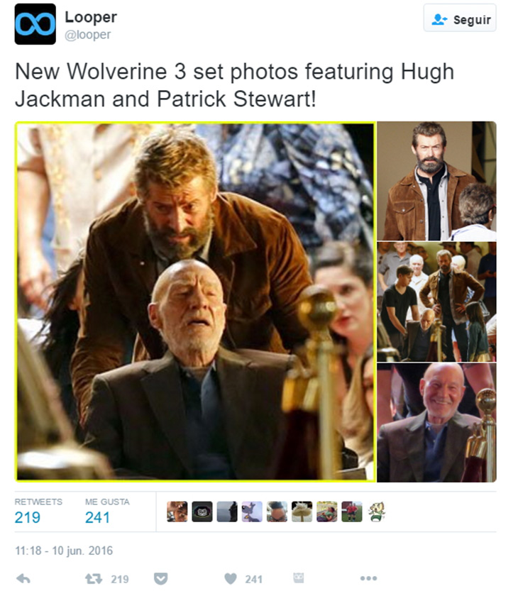 Hugh Jackman y Patrick Stewart en Wolverine 3