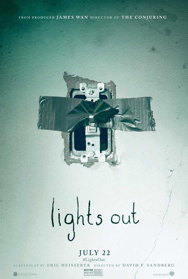 Póster en inglés de Nunca apagues la luz (Lights out)