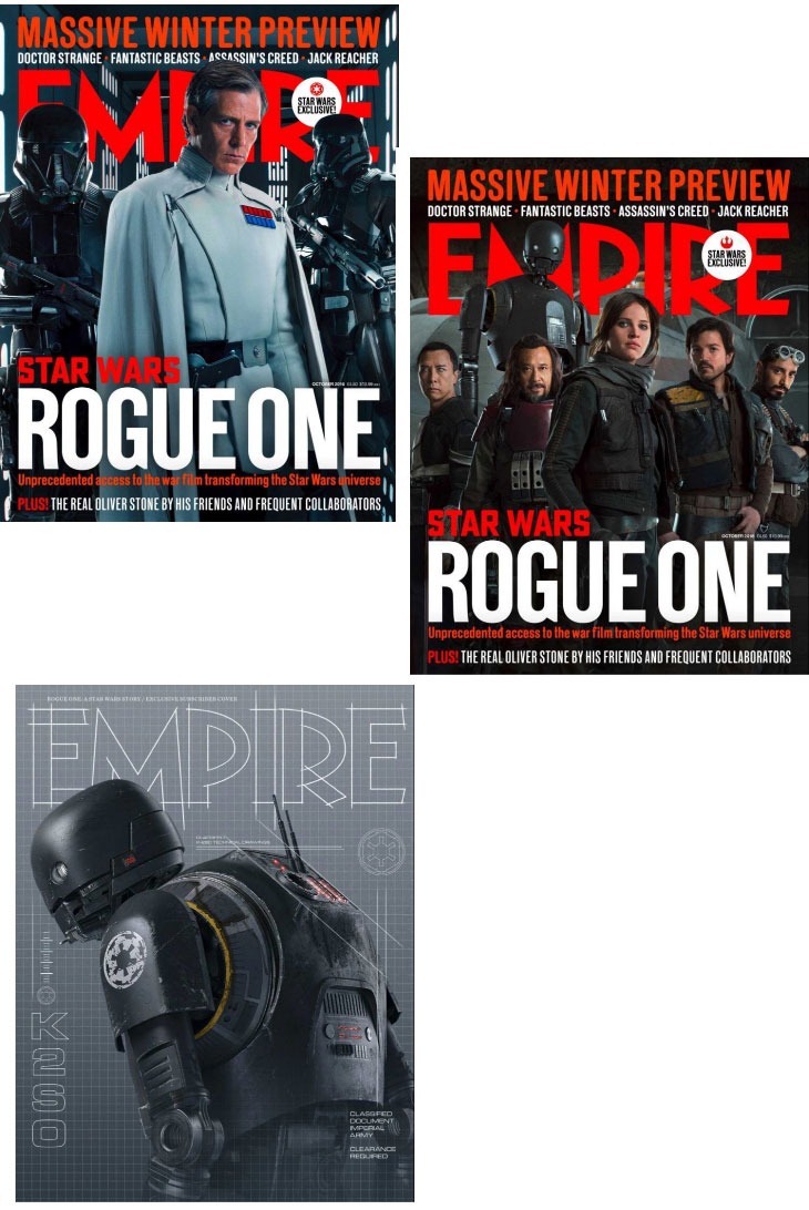 Portadas de Empire de 'Rogue One: una historia de Star Wars'