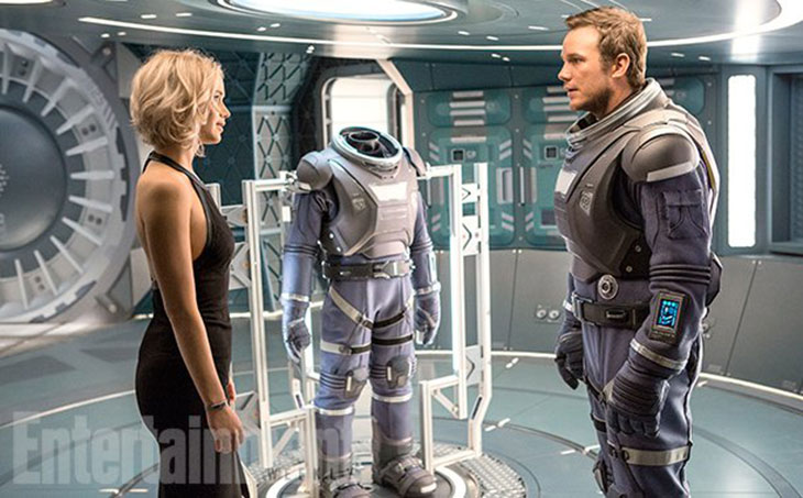 Jennifer Lawrence y Chris Pratt en Passengers