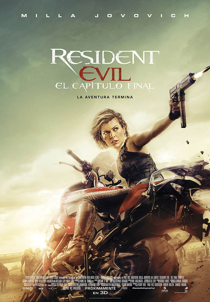Cartel oficial en español de 'Resident Evil: el capítulo final'