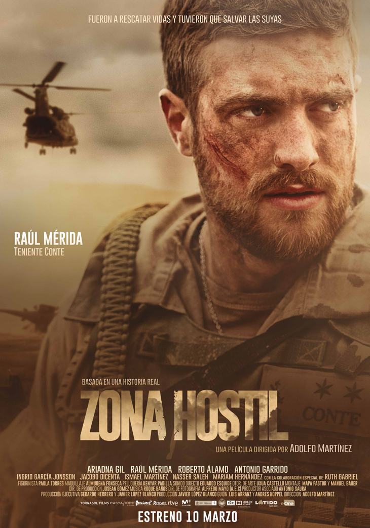 El espectacular film bélico Español ‘Zona hostil’ presenta carteles de personajes