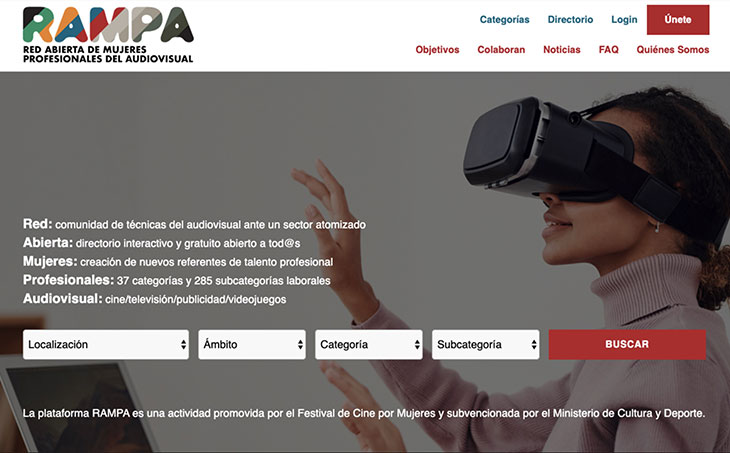 Una imagen de la web de RAMPA
