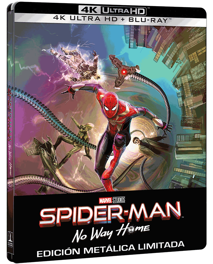Carátula de Steelbook 4k de Spider-Man No Way Home