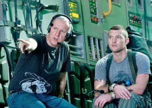 James Cameron (izquierda) durante el rodaje de 'Avatar'