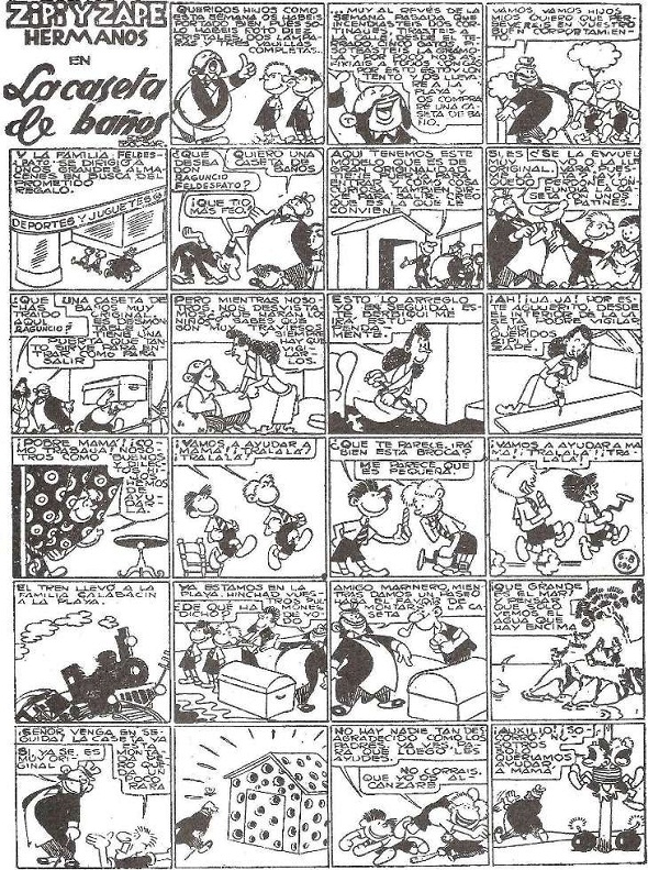 Zipe y Zape. Primera historieta de Escobar