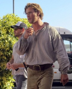 Chris Hemsworth durante el rodaje de 'In the heart of the sea'