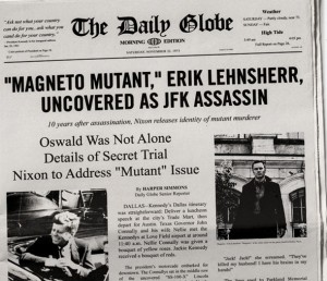 Portada del periódico sobre Magneto y Kennedy