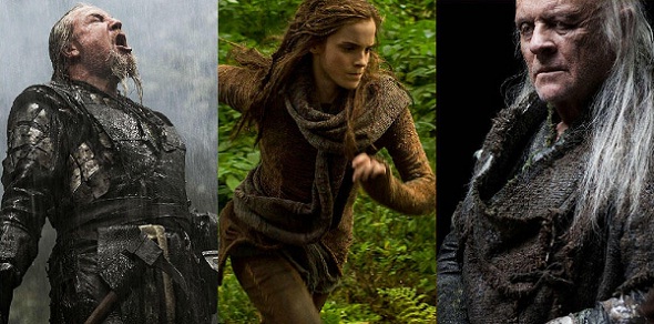 Ray Winstone, Emma Watson y Anthony Hopkins en 'Noah'