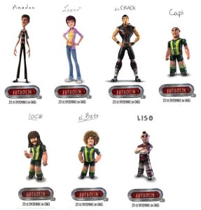 Futbolín. Personajes