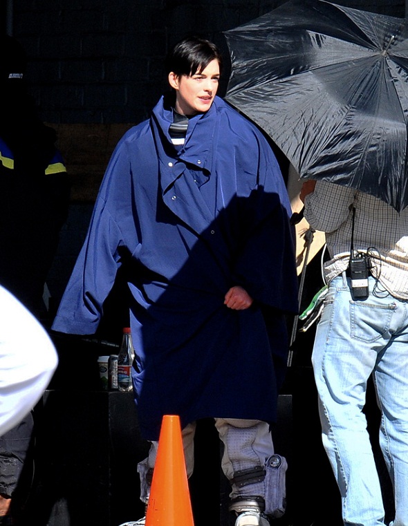 Anne Hathaway en el rodaje de 'Interstellar'