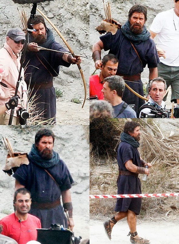 Christian Bale en el rodaje de 'Exodus'