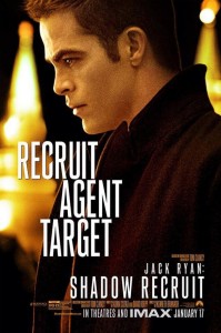 Chris Pine en el póster de 'Jack Ryan: Operación Sombra'