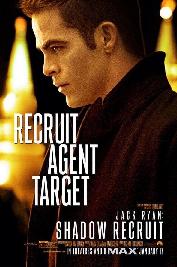 Chris Pine en el póster de 'Jack Ryan: Operación Sombra'
