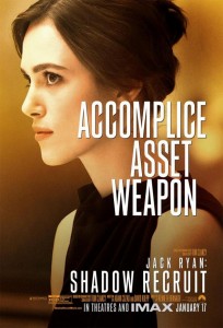 Keira Knightley en el póster de 'Jack Ryan: Operación Sombra'