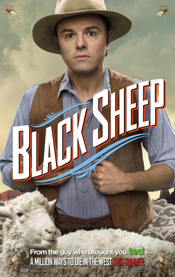 Póster de 'A million ways to die in the West' con Seth MacFarlane