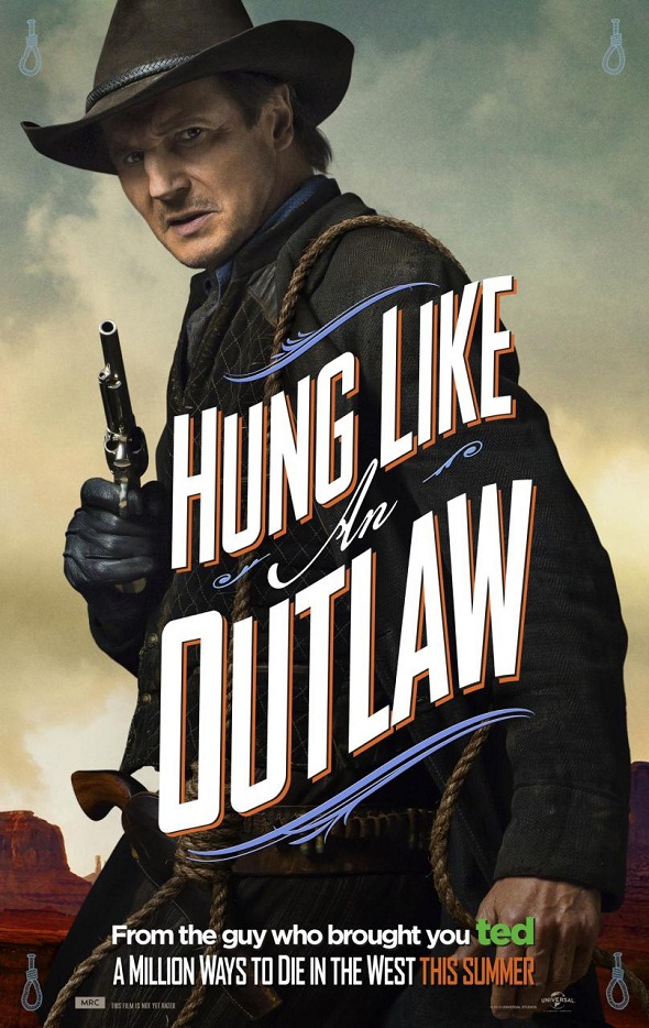Póster de 'A million ways to die in the West' con Liam Neeson