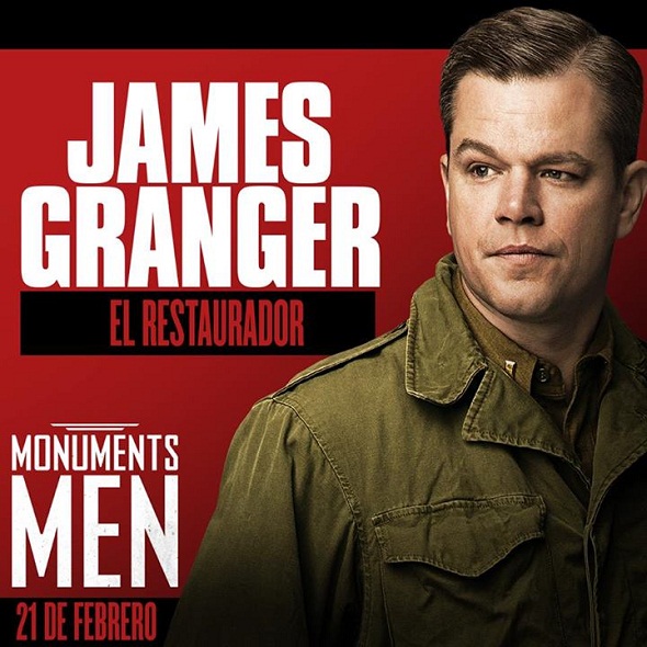 Póster personalizado de Matt Damon en 'Monuments men'