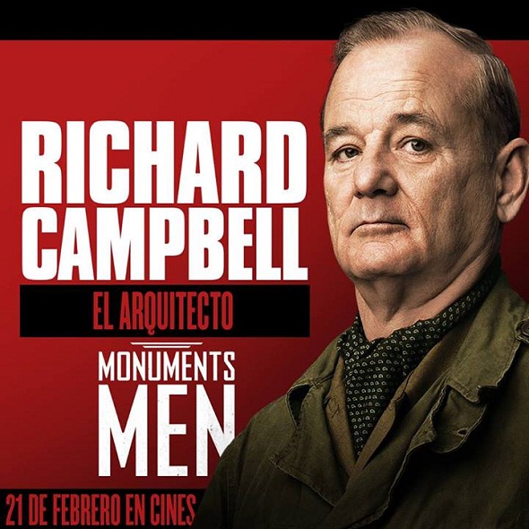 Póster personalizado de Bill Murray en 'Monuments men'