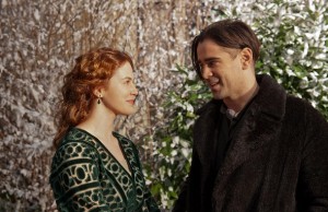 Jessica Brown Findlay y Colin Farrell en 'Cuento de invierno'