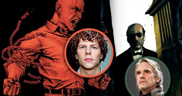 Eisenberg y Irons dan vida a Lex Luthor y a Alfred, respectivamente