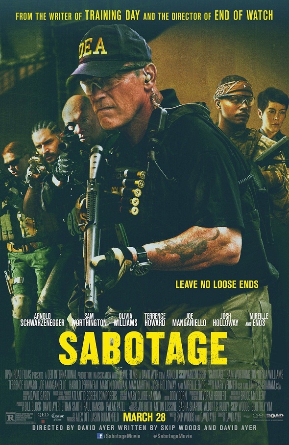 Póster estadounidense de 'Sabotage' Póster estadounidense de 'Sabotage'