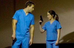 Emilia Clarke y Jai Courtney en el rodaje de 'Terminator: Génesis'