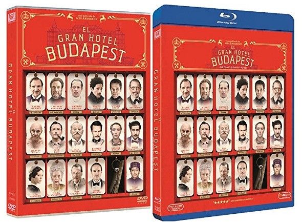 El gran hotel Budapest. Ediciones en DVD y BD