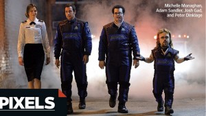Equipo de protagonistas de 'Pixels'