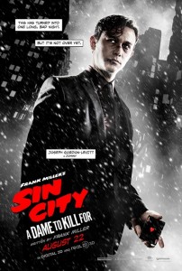 Póster de 'Sin city: Una dama por la que matar' con Joseph Gordon Levitt